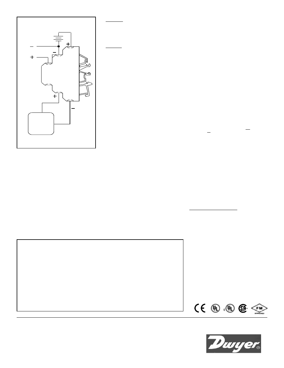 Dwyer instruments, inc, Scc-frq/c wiring diagram configuration change, Warning | Caution | Dwyer SCC-FRQ/C User Manual | Page 2 / 2