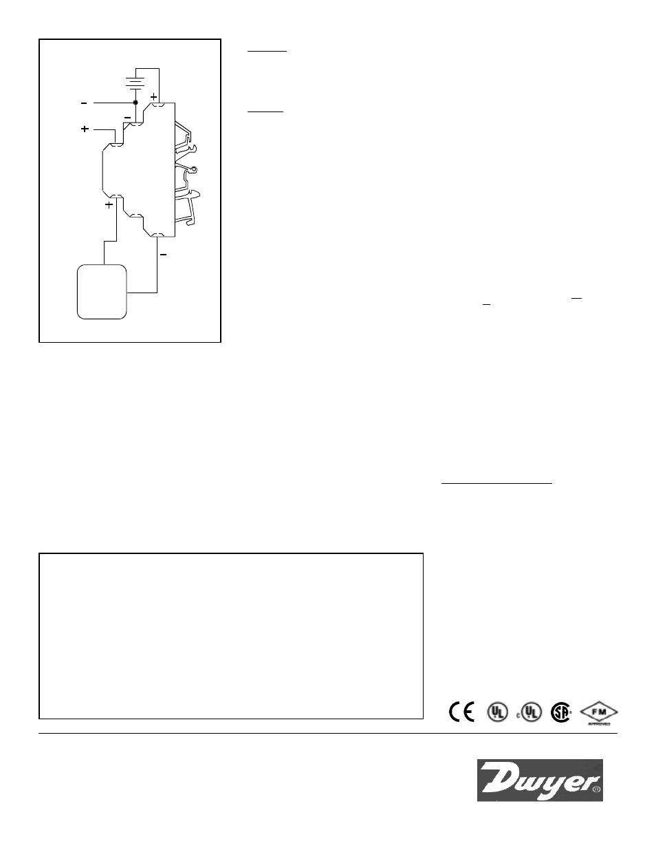 Dwyer instruments, inc, Scc-frq/v wiring diagram configuration change, Warning | Caution | Dwyer SCC-FRQ/V User Manual | Page 2 / 2