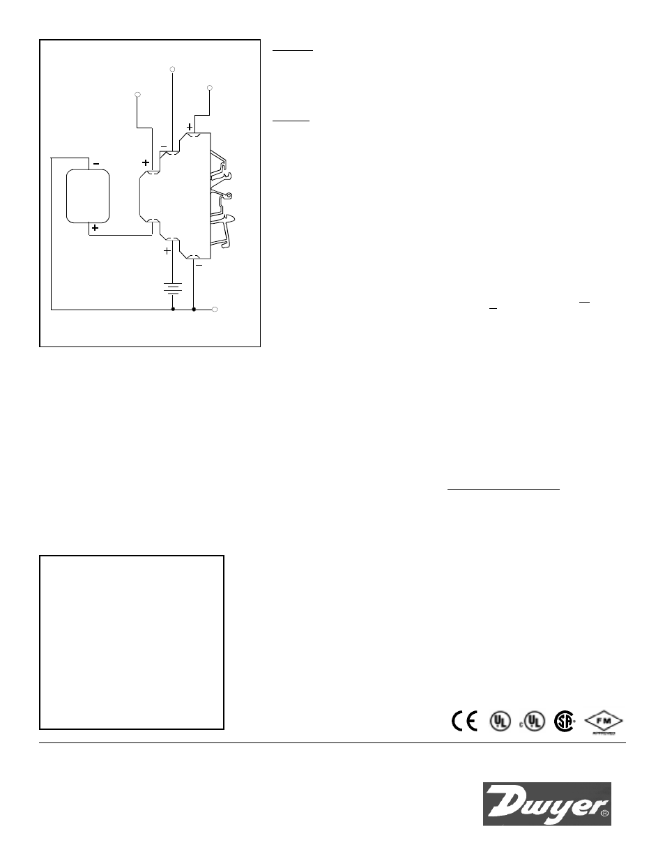 Dwyer instruments, inc, Scc-li wiring diagram configuration change, Warning | Caution | Dwyer SCC-L1 User Manual | Page 2 / 2