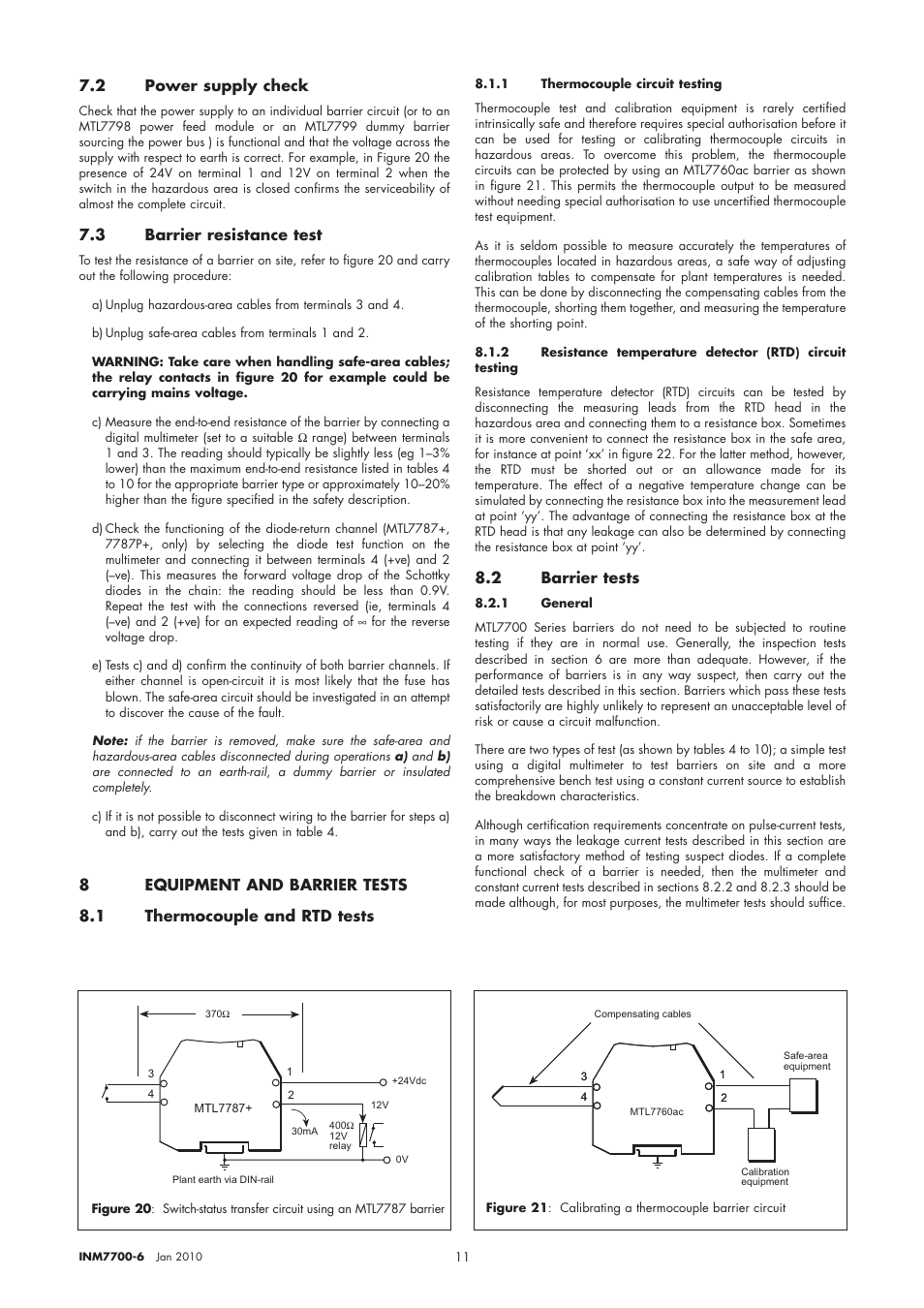 2 power supply check, 3 barrier resistance test, 2 barrier tests | Dwyer MTL7787 User Manual | Page 15 / 24
