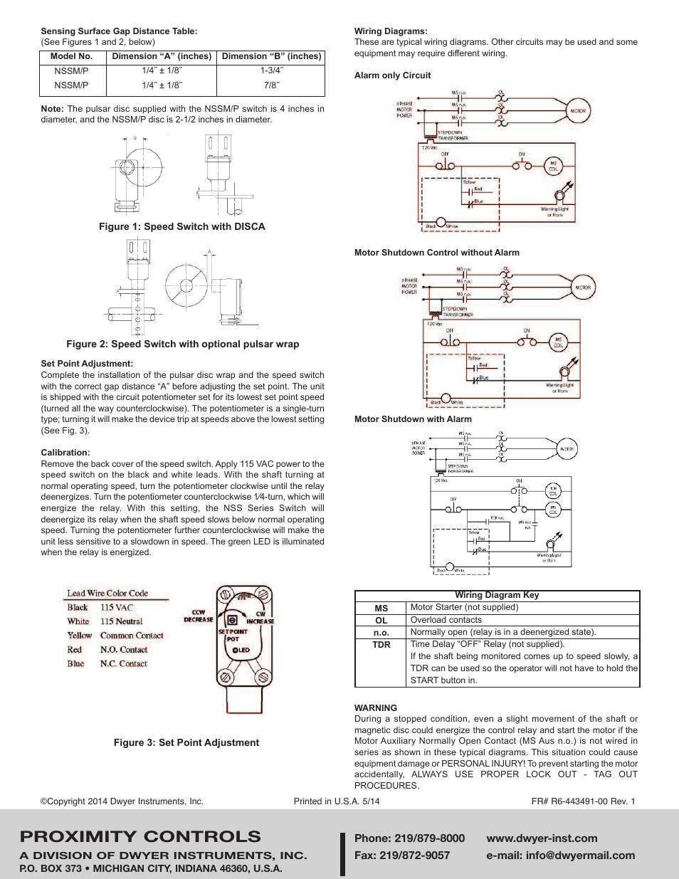 Proximity controls | Dwyer NSS User Manual | Page 2 / 2