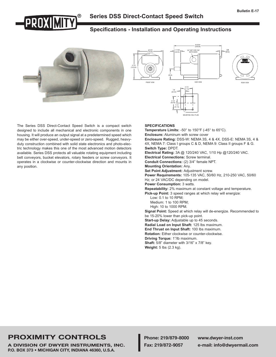 Dwyer DSS User Manual | 4 pages