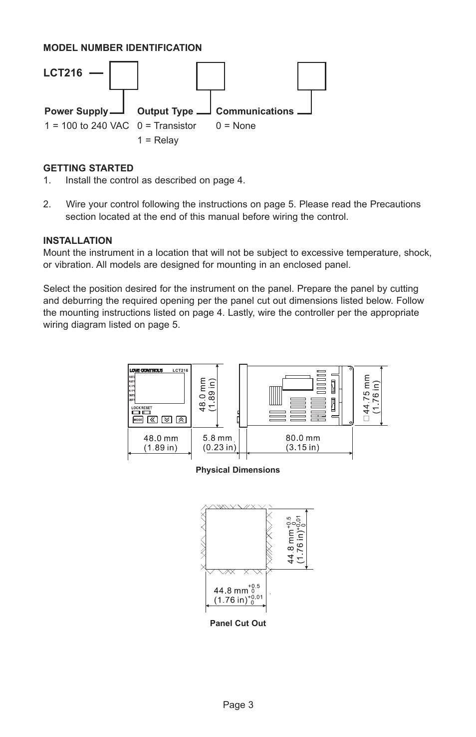 Dwyer LCT216 User Manual | Page 3 / 18