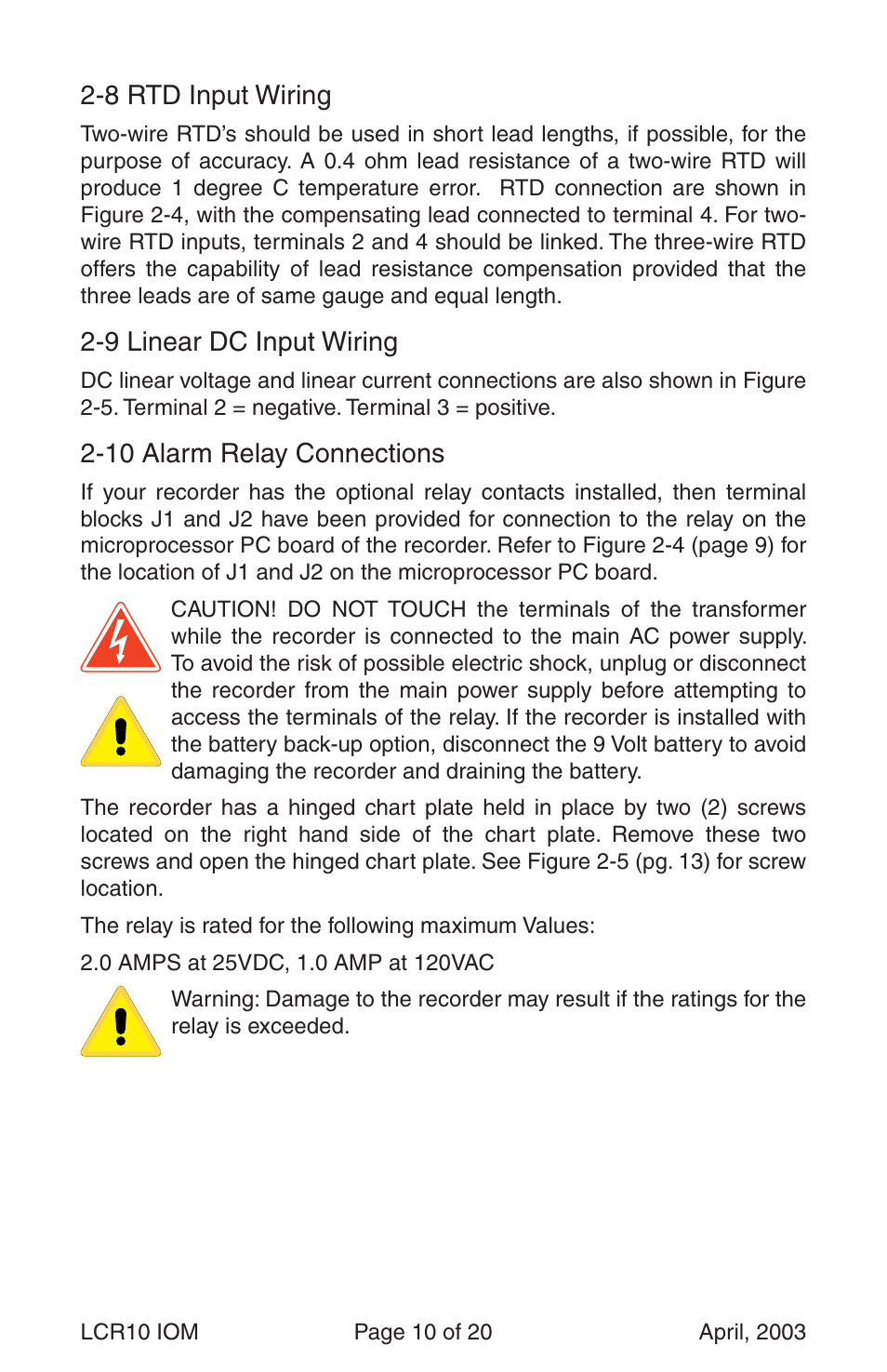 Dwyer LCR10 User Manual | Page 10 / 20