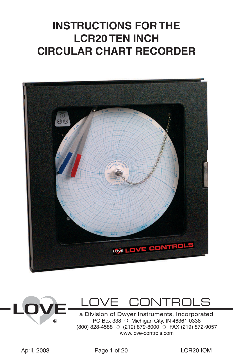 Dwyer LCR20 User Manual | 20 pages