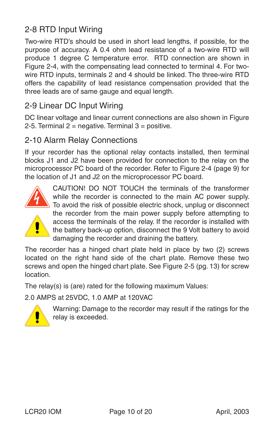 Dwyer LCR20 User Manual | Page 10 / 20
