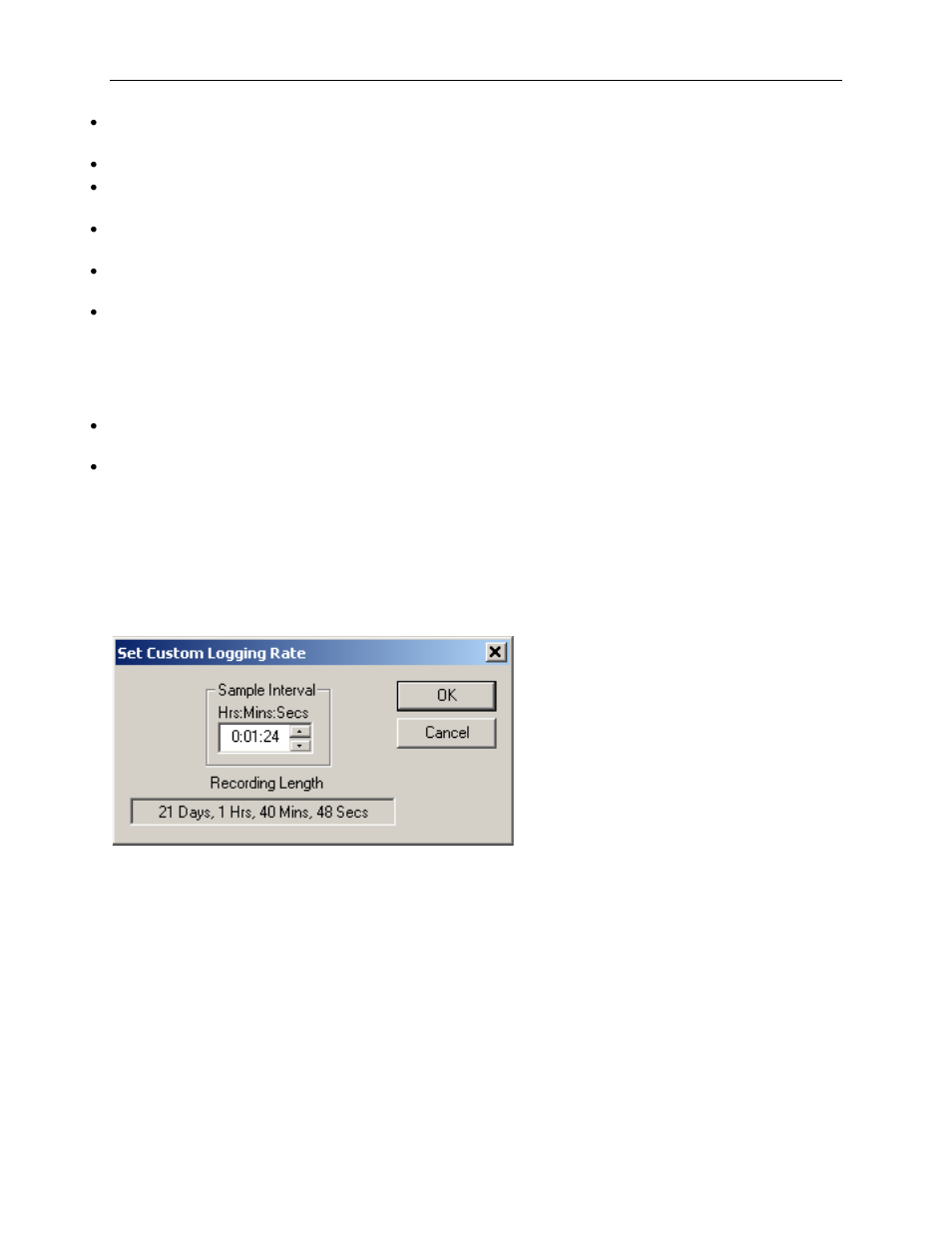 Custom interval setup, Alarm setup | Dwyer GDL-T User Manual | Page 6 / 33