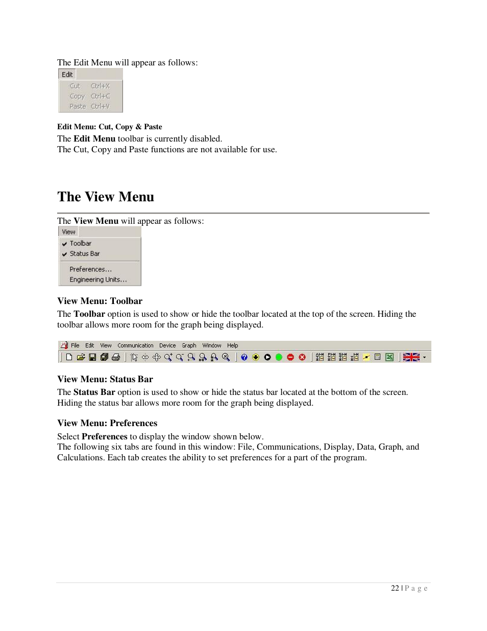 The view menu | Dwyer DLI User Manual | Page 22 / 107