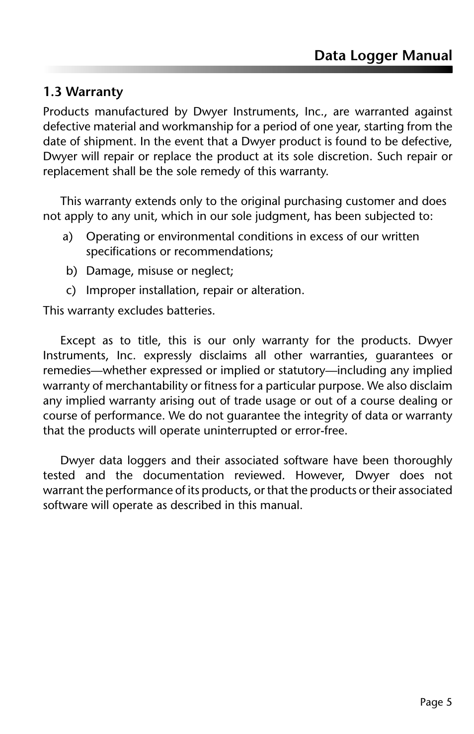 Data logger manual | Dwyer DLI-P User Manual | Page 6 / 38