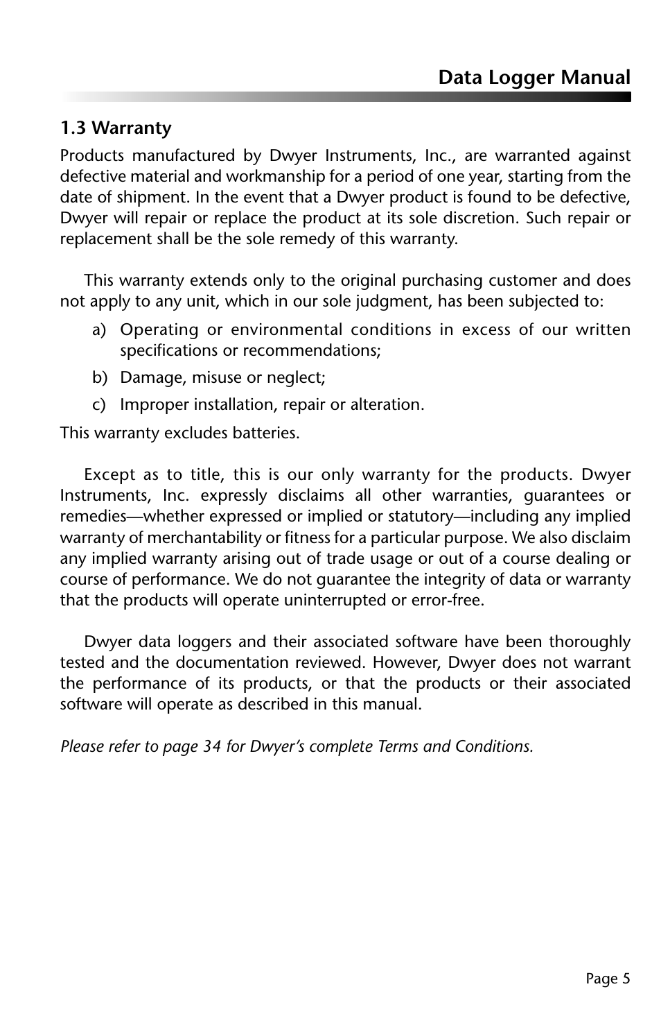 Data logger manual | Dwyer DLI-R User Manual | Page 6 / 38