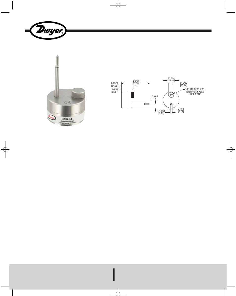 Dwyer HTDL-10 User Manual | 2 pages