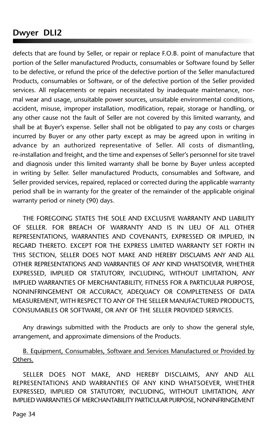 Dwyer dli2 | Dwyer DLI2 User Manual | Page 35 / 38