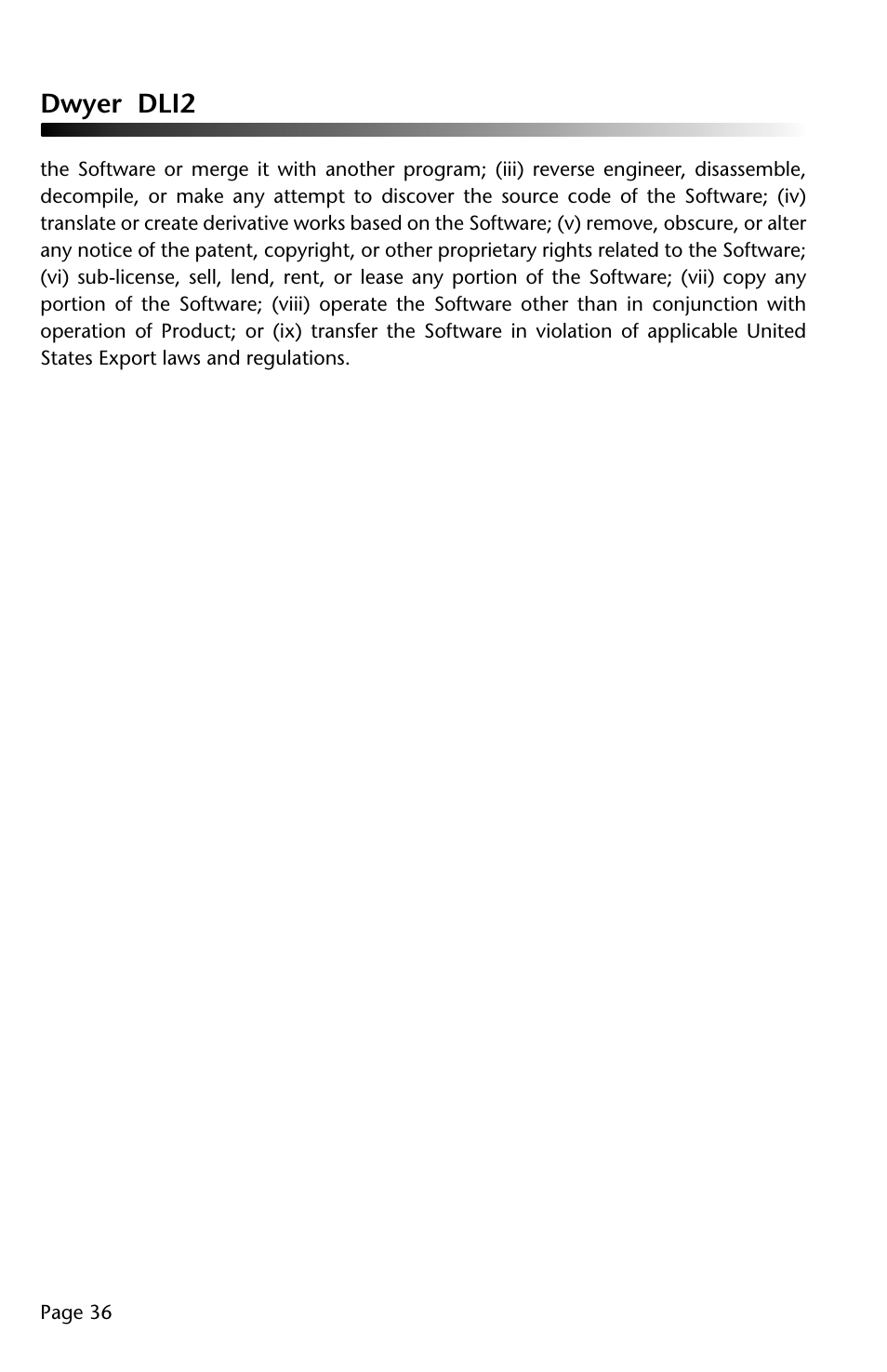 Dwyer dli2 | Dwyer DLI2 User Manual | Page 37 / 38