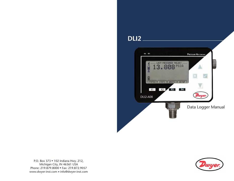 Dli2, Data logger manual | Dwyer DLI2 User Manual | Page 38 / 38