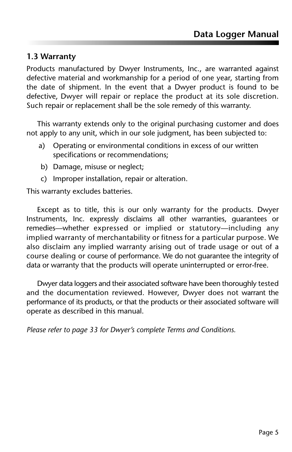 Data logger manual | Dwyer DLI2 User Manual | Page 6 / 38