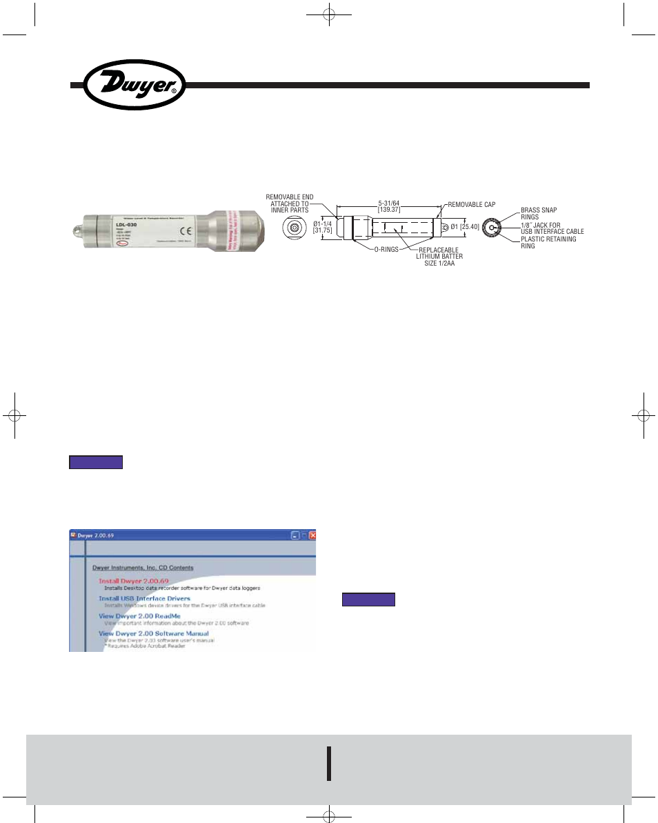 Dwyer LDL-030 User Manual | 2 pages