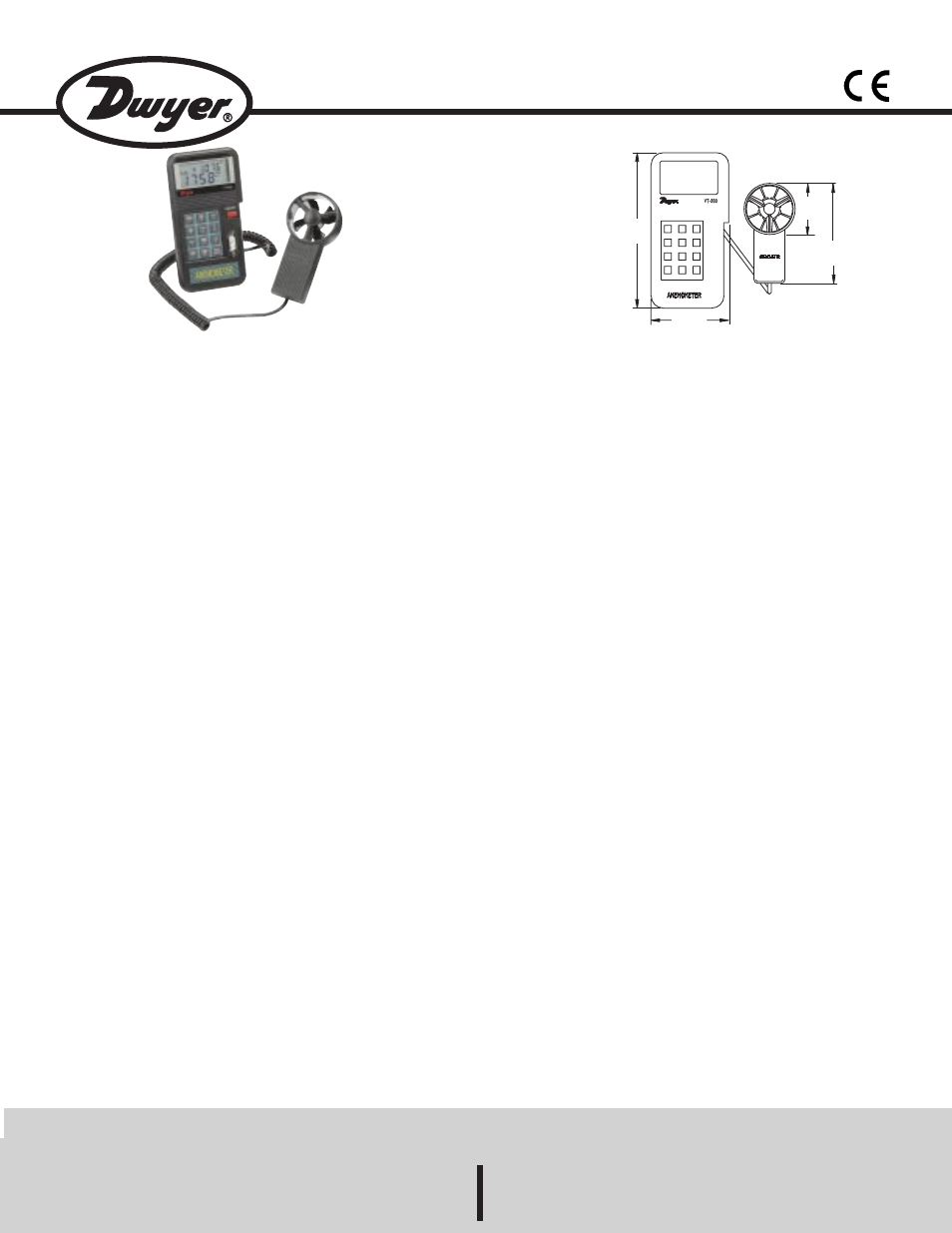 Dwyer VT-200 User Manual | 4 pages