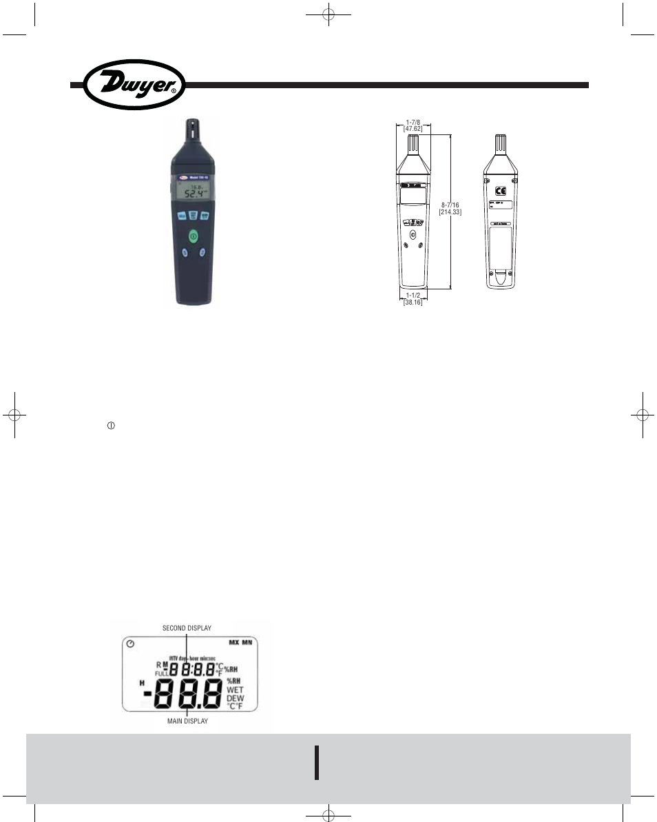 Dwyer THI-10 User Manual | 2 pages