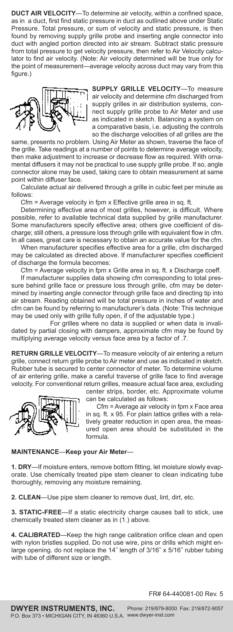Dwyer 460 User Manual | Page 2 / 2