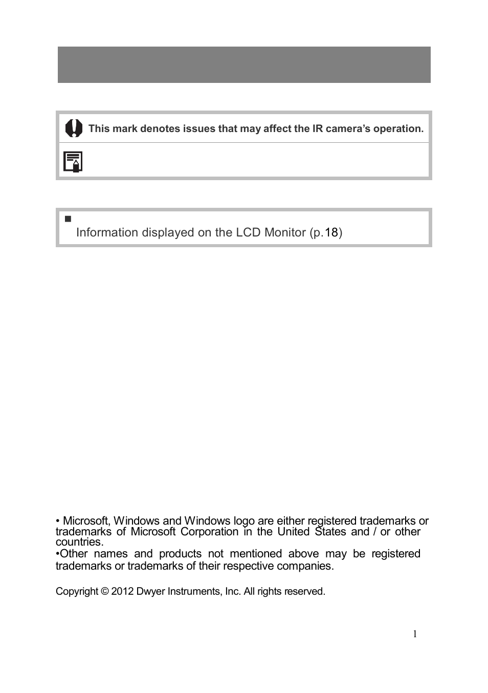 About this ir camera user guide | Dwyer TIC User Manual | Page 2 / 82