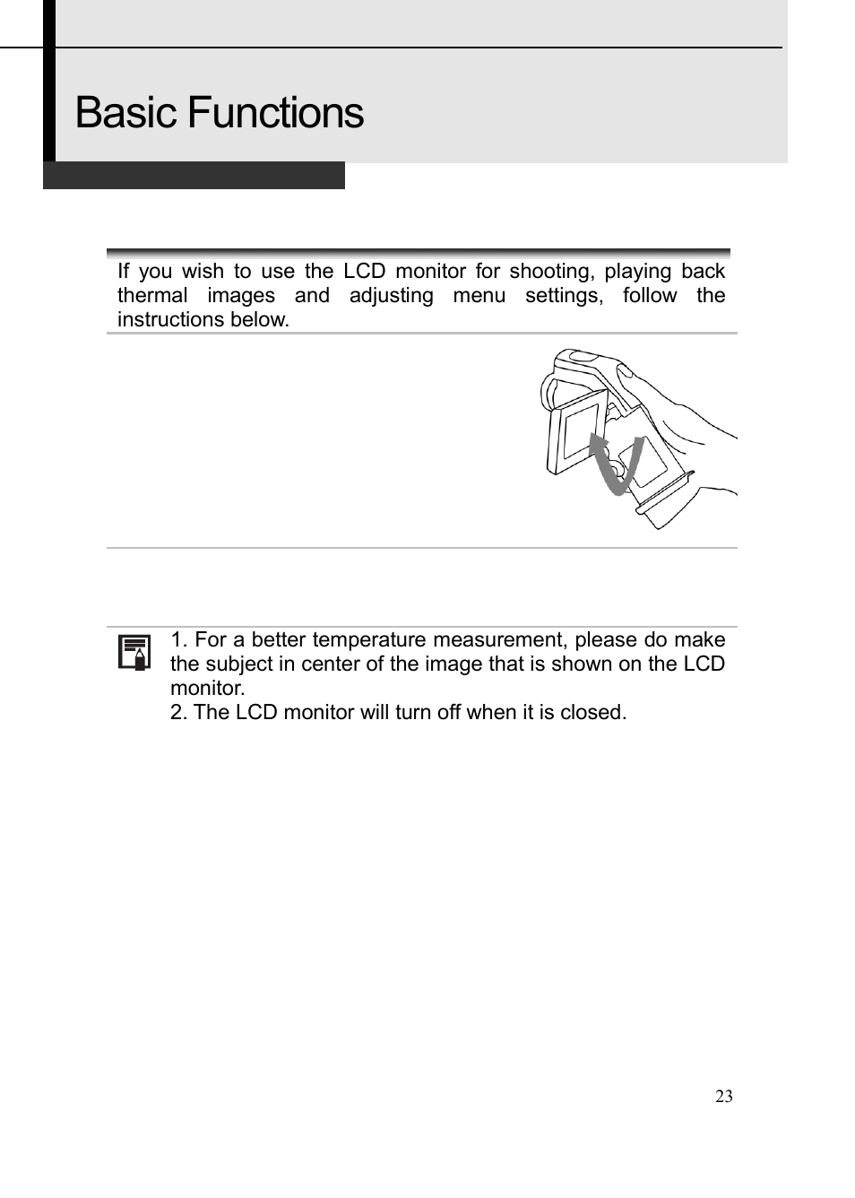 Basic functions, Using the lcd monitor | Dwyer TIC User Manual | Page 24 / 82