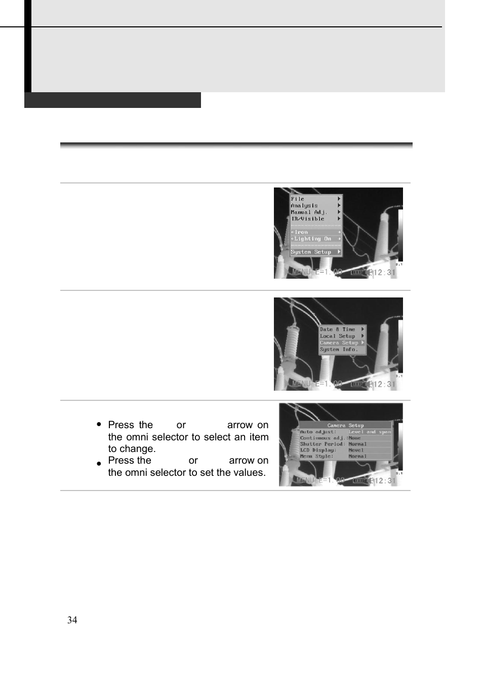 Shooting, Image settings | Dwyer TIC User Manual | Page 35 / 82