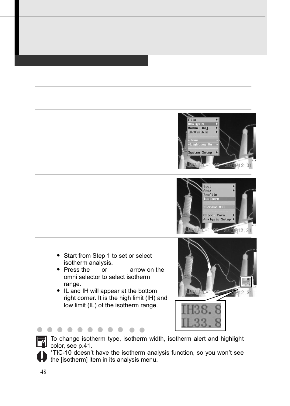 Shooting, Isotherm analysis | Dwyer TIC User Manual | Page 49 / 82