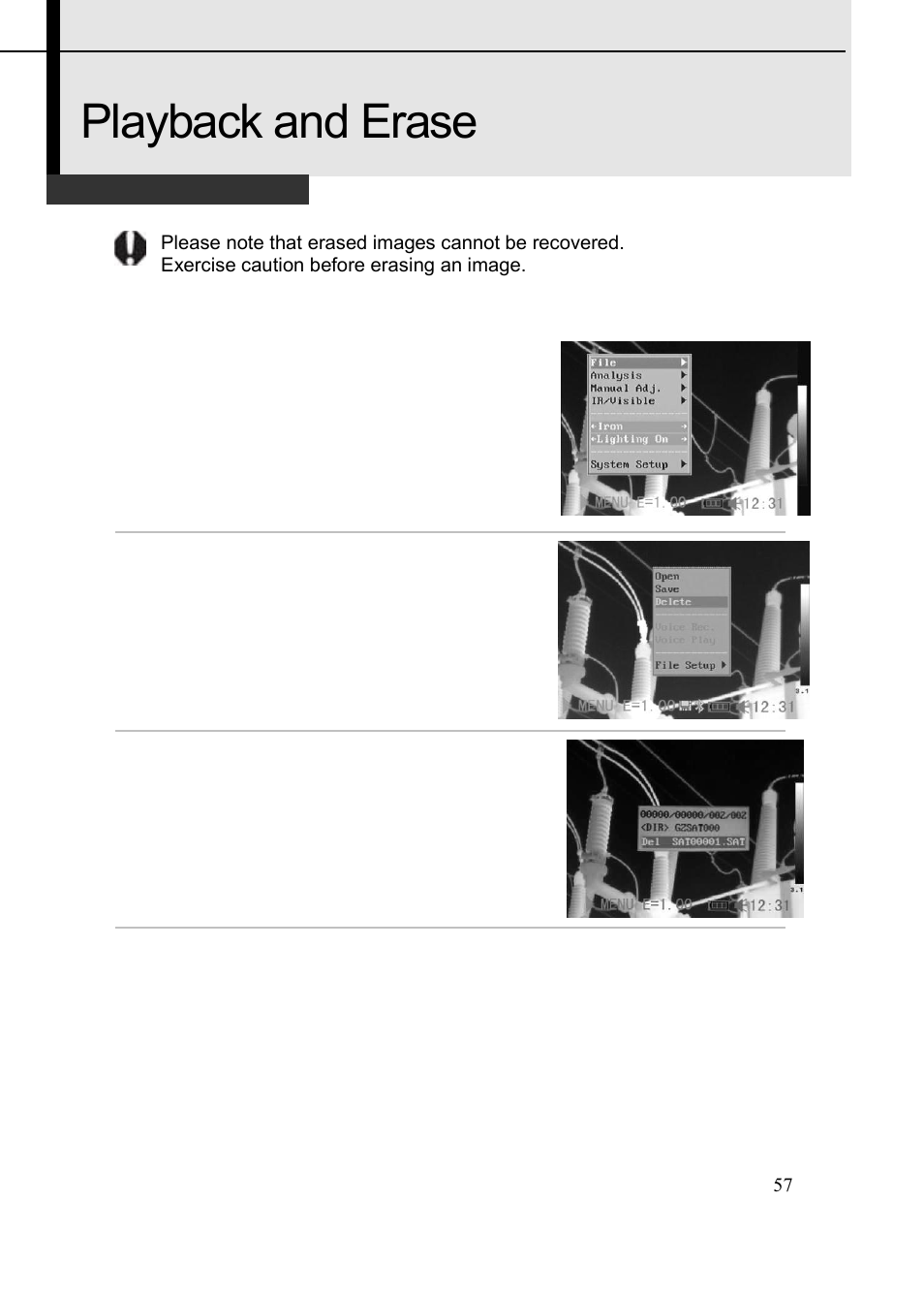 Playback and erase | Dwyer TIC User Manual | Page 58 / 82