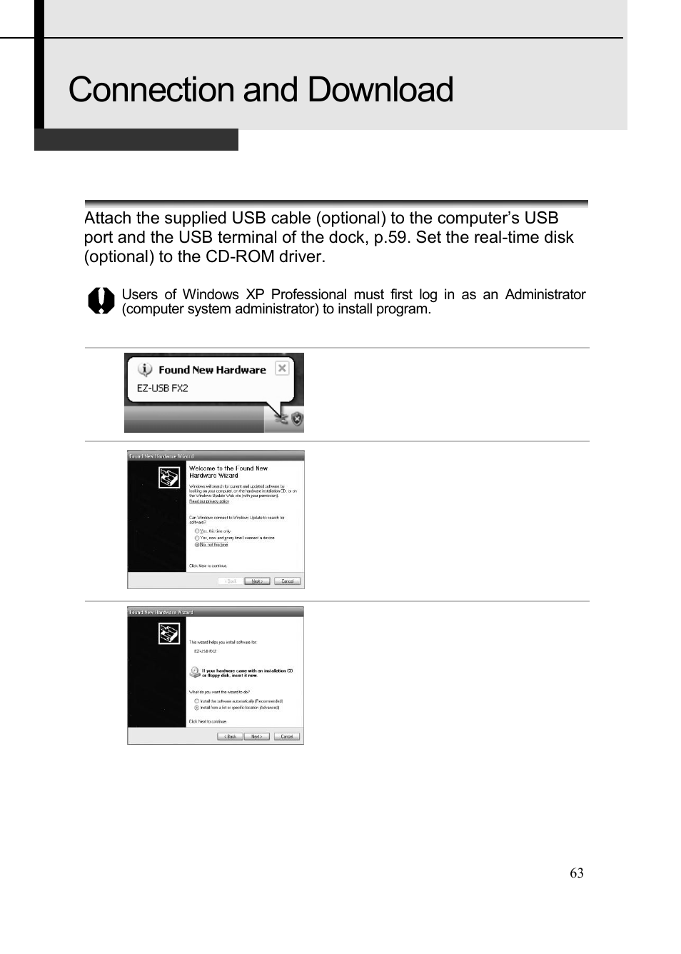 Connection and download, Installing the driver | Dwyer TIC User Manual | Page 64 / 82