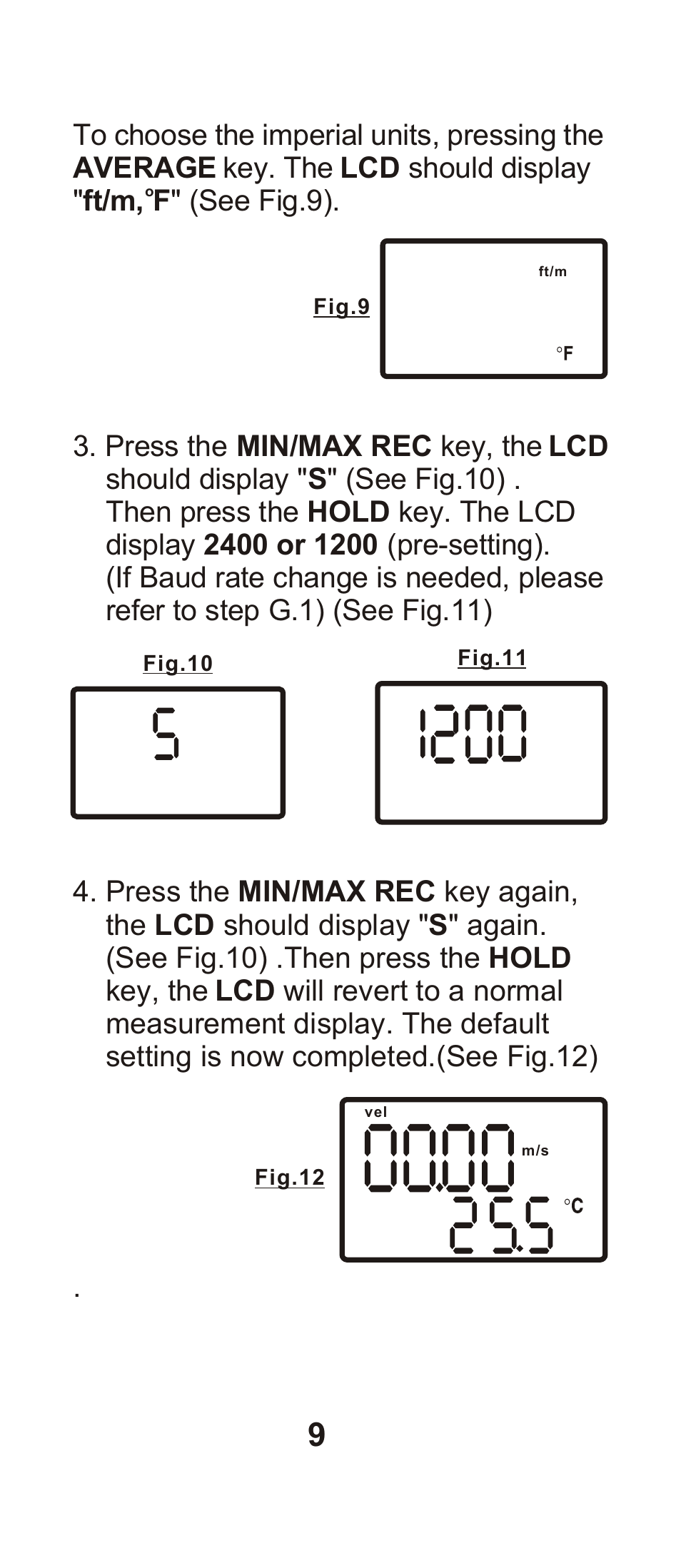 Ft/m, f " (see fig.9) | Dwyer 8904 User Manual | Page 10 / 19