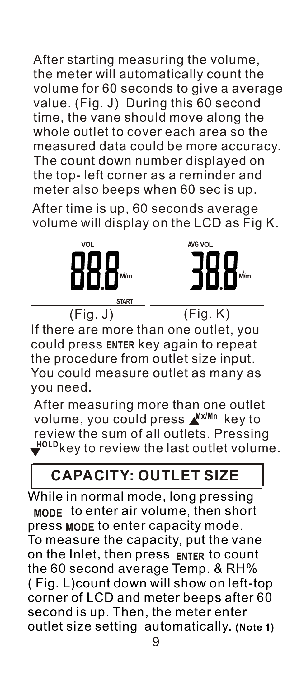 頁面 10, Capacity: outlet size, Fig. j) | Fig. k) | Dwyer 8912 User Manual | Page 10 / 20