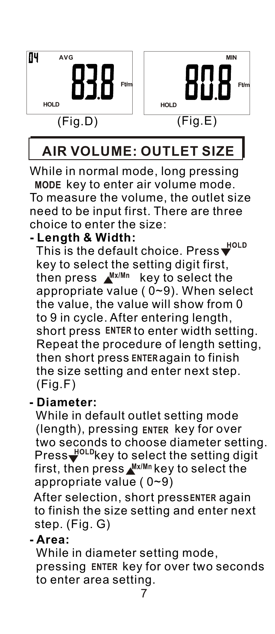 Air volume: outlet size | Dwyer 8912 User Manual | Page 8 / 20