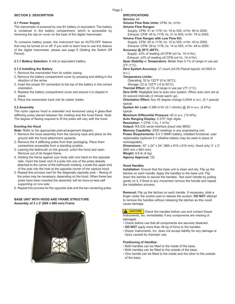Dwyer AFH2 User Manual | Page 3 / 16