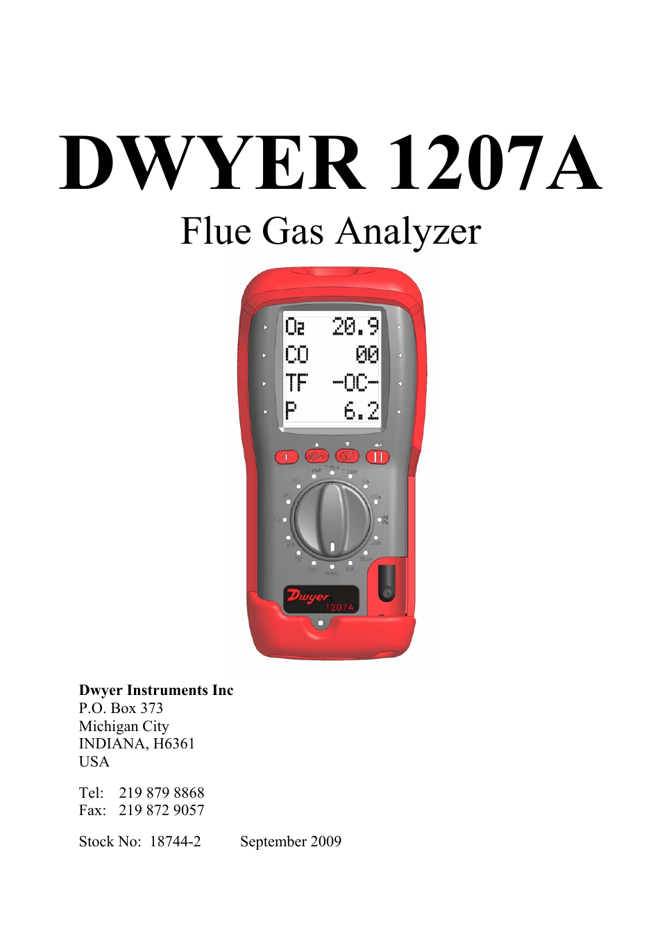 Dwyer 1207A User Manual | 32 pages