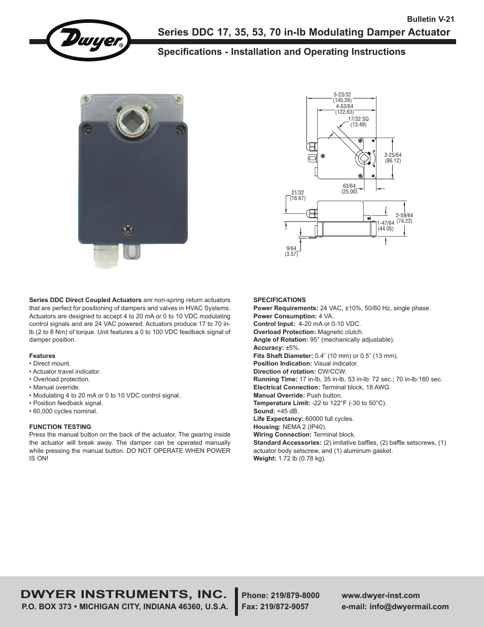 Dwyer DDC User Manual | 2 pages