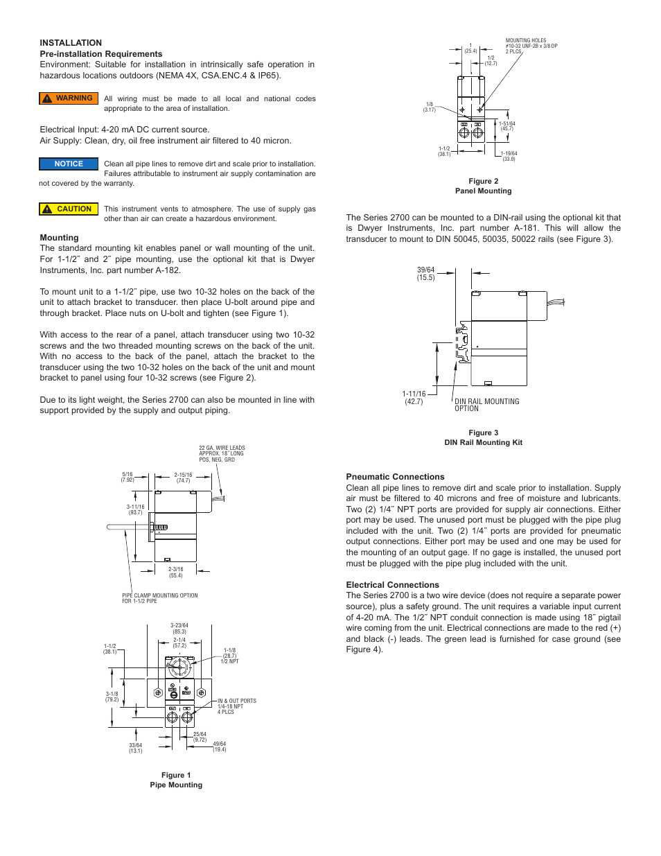 Dwyer 2700 User Manual | Page 2 / 4