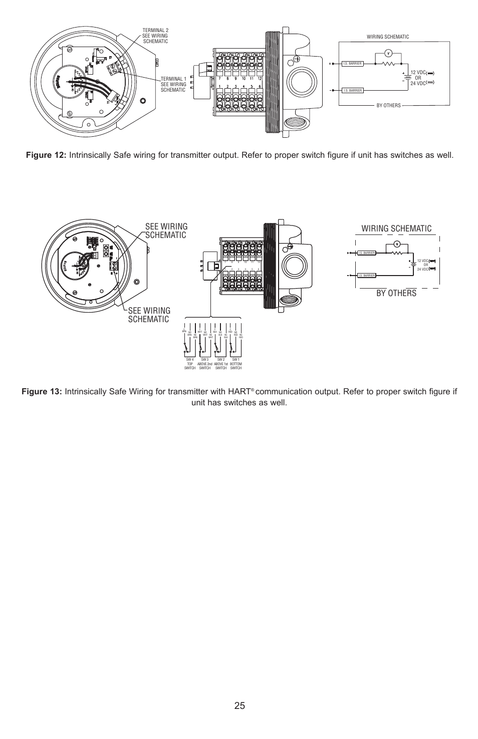 See wiring schematic, See wiring schematic wiring schematic by others | Dwyer Mark User Manual | Page 26 / 28