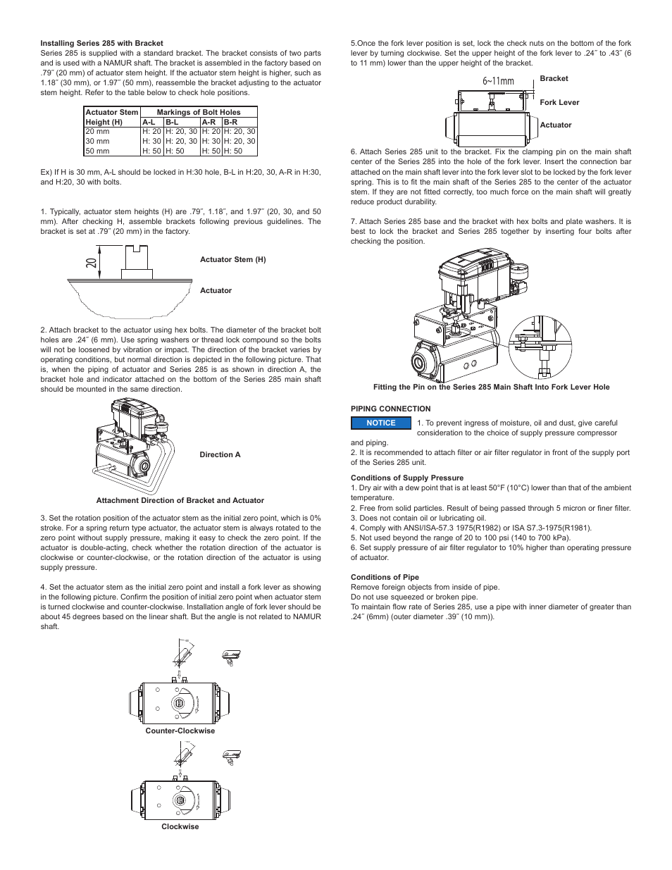 6~11mm | Dwyer 285 User Manual | Page 4 / 10