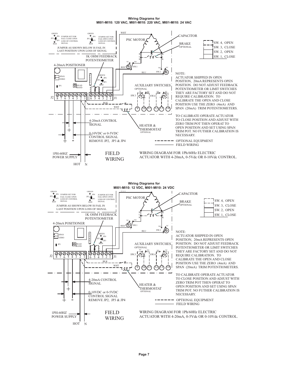 Field wiring | Dwyer WE01 User Manual | Page 7 / 10