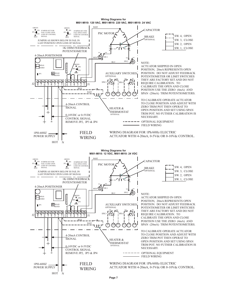 Field wiring | Dwyer WE02 User Manual | Page 7 / 10