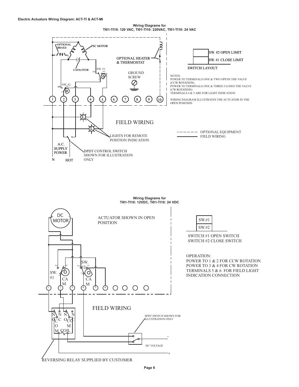 Field wiring, Dc motor | Dwyer WE31 User Manual | Page 6 / 10