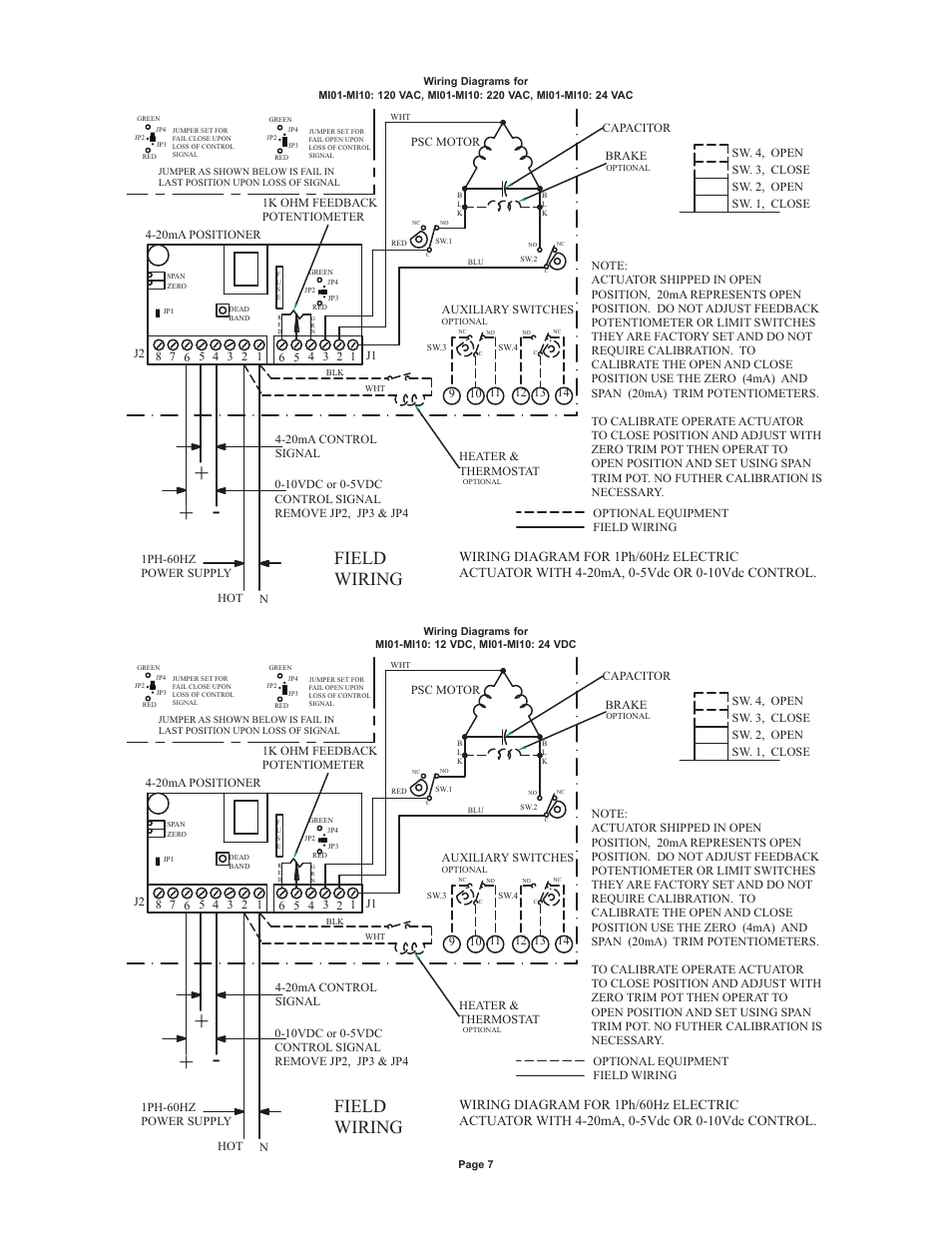 Field wiring | Dwyer WE34 User Manual | Page 7 / 10