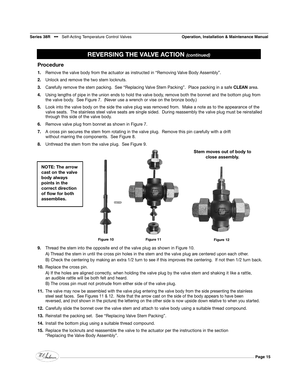 Reversing the valve action | Dwyer 38R User Manual | Page 15 / 24