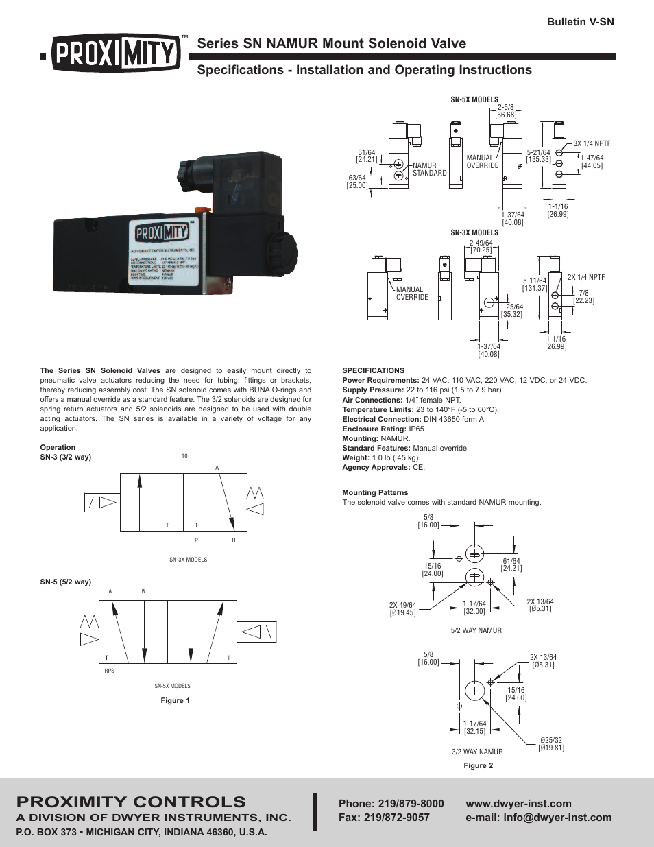 Dwyer SN User Manual | 2 pages