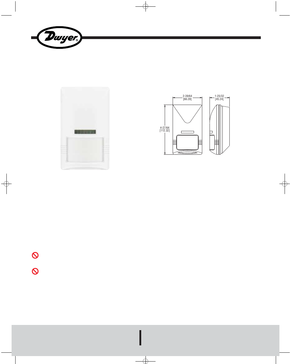 Dwyer OSW-100 User Manual | 4 pages