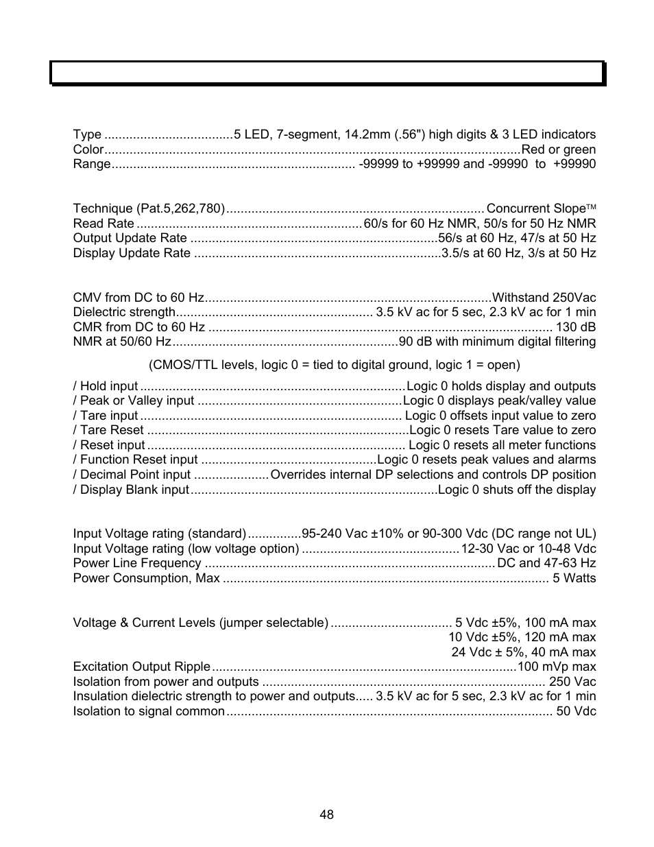 FUTEK IPM500 (D500) Digital Display User Manual | Page 48 / 56