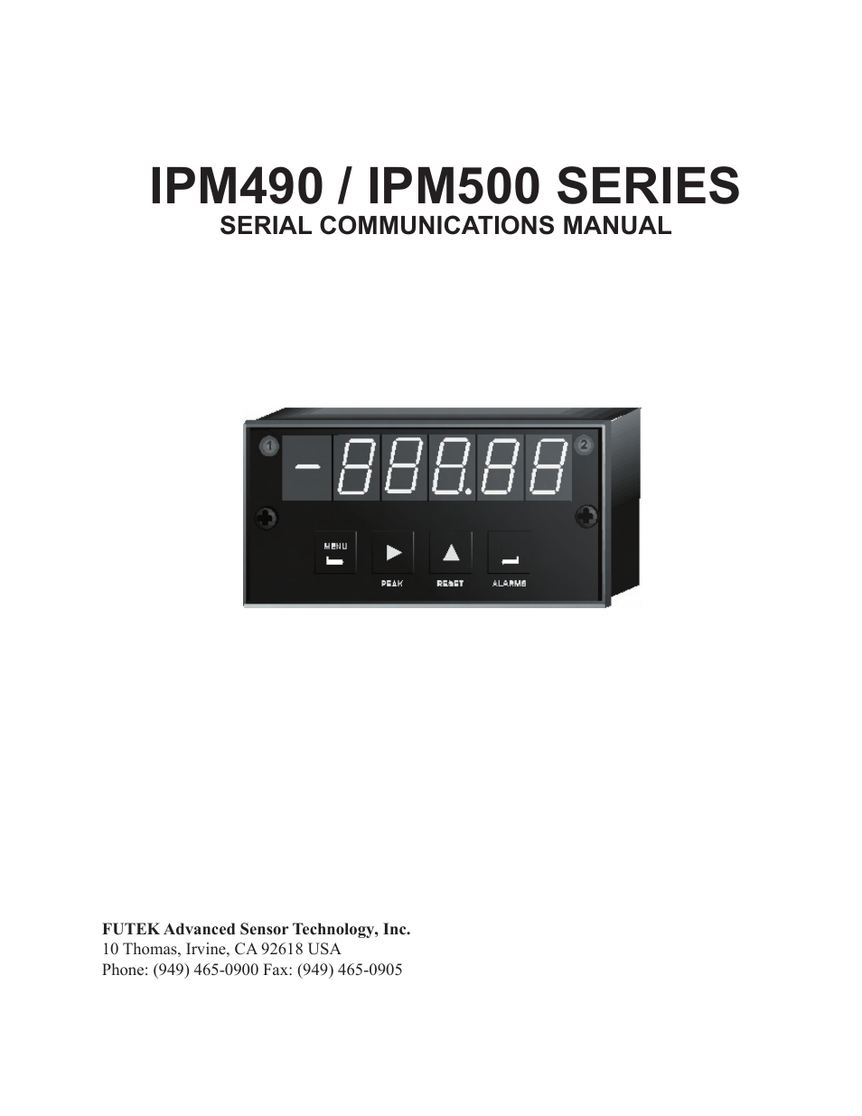 FUTEK IPM500 (D500) Digital Display User Manual | 51 pages