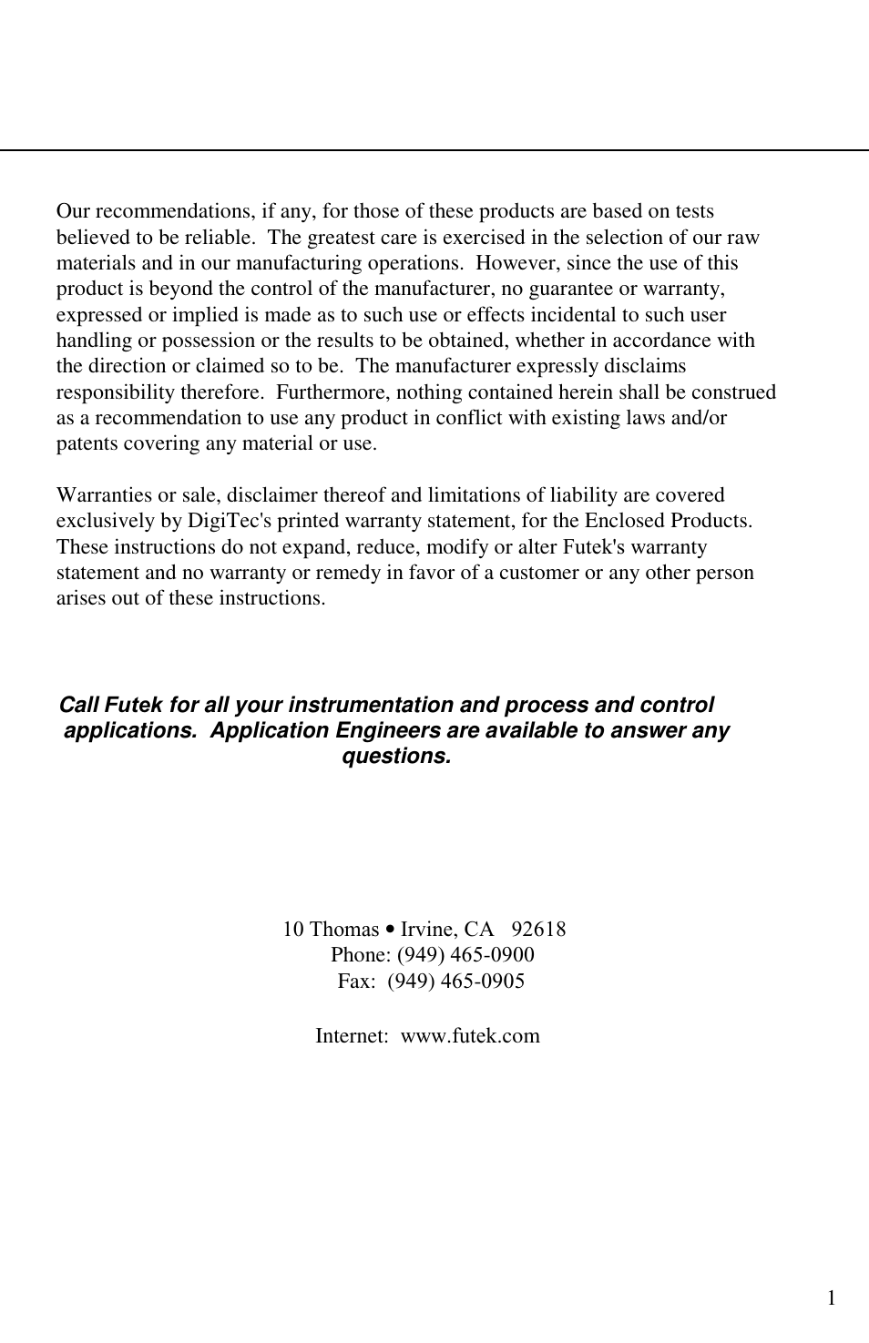 FUTEK IPM52x (D520) Digital Display User Manual | Page 2 / 32