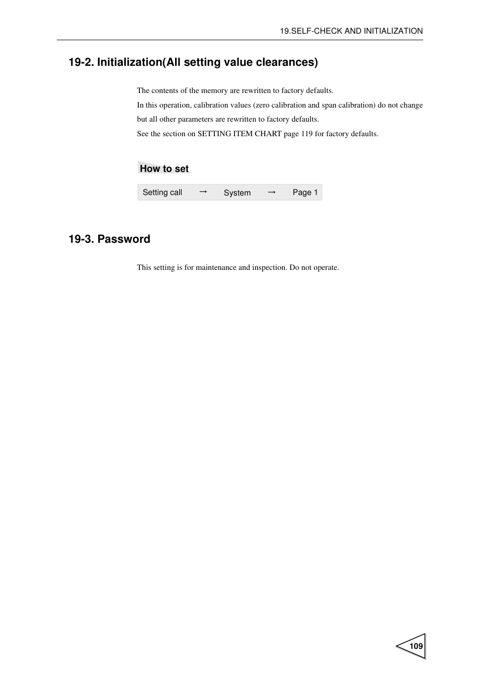 2. initialization(all setting value clearances), 3. password, Initialization(all setting value clearances) | Password, P109) | FUTEK IPM600 (D610) Digital Display User Manual | Page 120 / 136