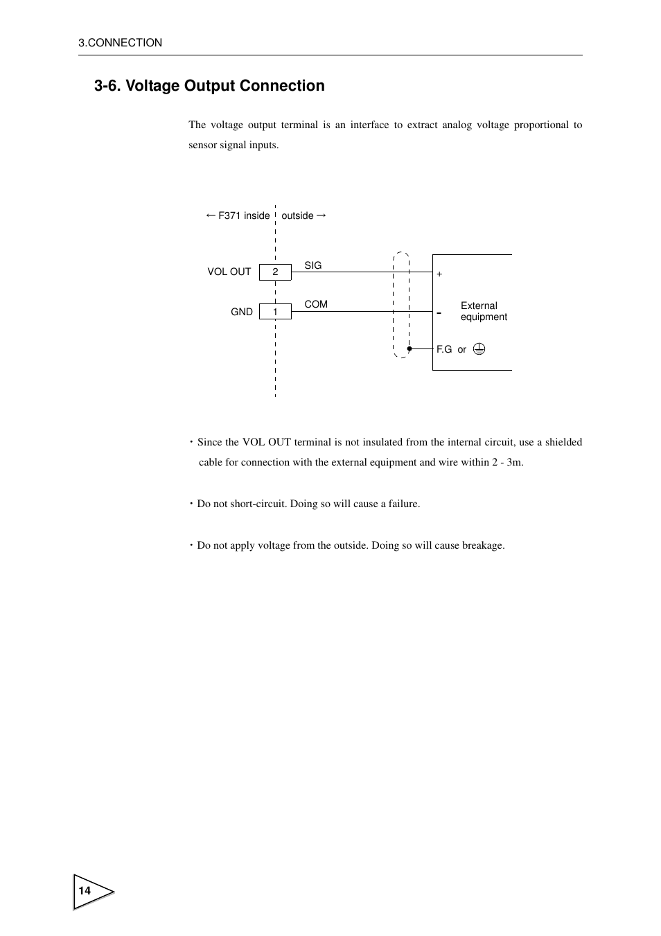 6. voltage output connection, Voltage output connection | FUTEK IPM600 (D610) Digital Display User Manual | Page 25 / 136